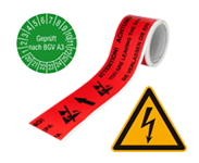 Inspection labels, plates and tapes