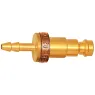 Einstecktülle, braun, L 47 mm, 35 bar, Messing, für Kupplungen NW5, 107642