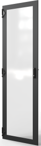 Varistar CP Glastür mit 3-Punkt-Verriegelung, RAL7021, 47 HE, 2200H, 800B