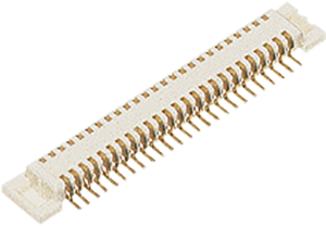 Steckverbinder, 10-polig, 2-reihig, RM 0.5 mm, SMD, Header, vergoldet, AXK6F10347YG