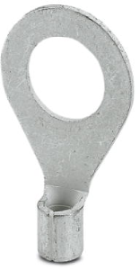 Unisolierter Ringkabelschuh, 2,6-6,0 mm², AWG 14 bis 10, 10.5 mm, M10, metall