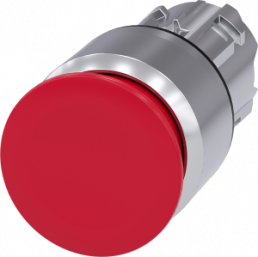 Pilzdrucktaster, rastend, rot, Einbau-Ø 22.3 mm, 3SU1050-1AA20-0AA0