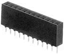 Buchsenleiste, 6-polig, RM 2.54 mm, gerade, schwarz, 5-87879-3