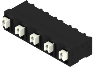 Leiterplattenklemme, 5-polig, RM 7.62 mm, 0,13-1,5 mm², 12 A, Federklemmanschluss, schwarz, 1869290000
