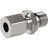 Einschraubverschraubung, mit zylindrischem Gewinde-/Weichdichtung aus NBR, L 42 mm, 315 bar, Edelstahl, für Druckluft, Flüssigkeiten, Erdgas, Hydraulik, 112297