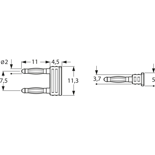 KURZ 7450 / 7.5-2 IG NI / SW SCHÜTZINGER Kurzschlussstecker Bild 2