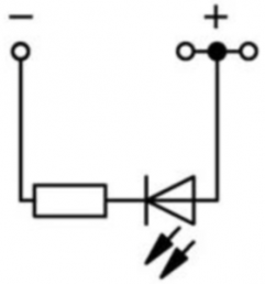 3-Leiter-LED-Klemme, Federklemmanschluss, 0,08-1,5 mm², 1-polig, 25 mA, grau, 279-674/281-413