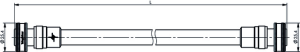 Koaxialkabel, 4.3-10 Stecker, gerade auf 4.3-10 Stecker, gerade, 50 Ω, 1/2”Flexible Jumper, 1 m, 100009624