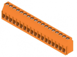 Leiterplattenklemme, 18-polig, RM 5.08 mm, 0,08-6,0 mm², 20 A, Zugbügel, orange, 1001990000