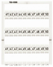 Markierungskarte für Klemmenleistenstecker, 793-5506