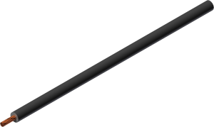 PVC-Schaltlitze, höchstflexibel, FlexiVolt-2V, 0,75 mm², AWG 20, schwarz, Außen-Ø 3,5 mm