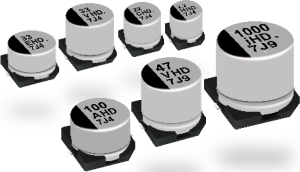Elektrolytkondensator, 100 µF, 10 V (DC), ±20 %, SMD, Ø 8 mm