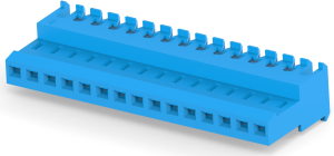Buchsenleiste, 15-polig, RM 2.54 mm, gerade, blau, 4-640622-5