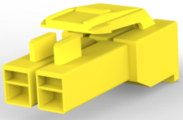 Steckergehäuse, 2-polig, RM 3.96 mm, gerade, gelb, 176271-4
