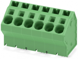 Leiterplattenklemme, 6-polig, RM 10 mm, 0,75-10 mm², 76 A, Federklemmanschluss, grün, 1819244