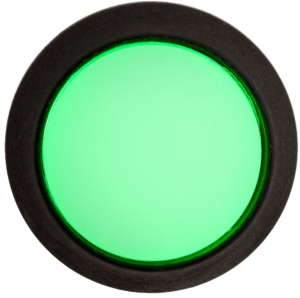 Drucktaster, 1-polig, schwarz, beleuchtet (grün/blau), 0,4 A/32 V, Einbau-Ø 12 mm, IP67, FL12DGB5