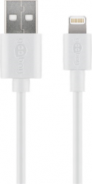 USB 2.0 Adapterleitung, USB Stecker Typ A auf Lightning Stecker, 0.5 m, weiß