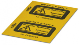 Warnschild, Symbol: Blitz, (L x B) 23.5 x 13 mm, Polyethylen, 1004584