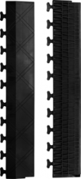 Rampen schwarz mit positiver Verzahnung, Abm.: 608x100x10,5 mm