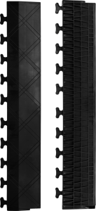 Rampen schwarz mit positiver Verzahnung, Abm.: 608x100x10,5 mm