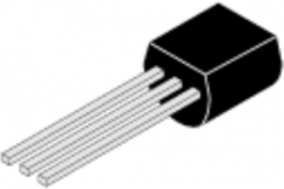 Bipolartransistor, PNP, 100 mA, 45 V, THT, TO-92, BC557B