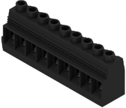 Leiterplattenklemme, 9-polig, RM 15 mm, 0,5-50 mm², 127 A, Schraubanschluss, schwarz, 1386930000