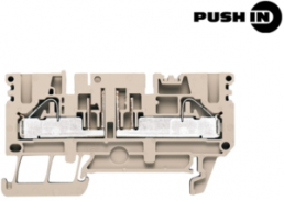 Trenn- und Messtrenn Reihenklemme, Push-in-Anschluss, 0,5-4,0 mm², 24 A, 6 kV, dunkelbeige, 1933910000