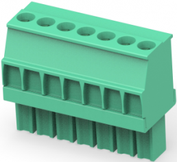 Leiterplattenklemme, 7-polig, RM 3.5 mm, 0,05-2 mm², 11 A, Käfigklemme, grün, 1986371-7