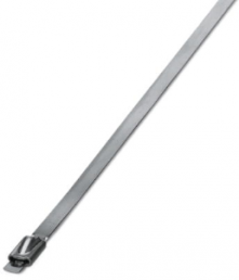 Kabelbinder, Edelstahl, (L x B) 520 x 4.6 mm, Bündel-Ø 152 mm, silber, UV-beständig, -80 bis 538 °C
