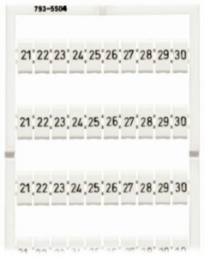 Markierungskarte für Klemmenleistenstecker, 793-5504