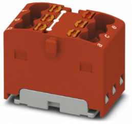Verteilerblock, Push-in-Anschluss, 0,14-2,5 mm², 6-polig, 17.5 A, 6 kV, rot, 3002765