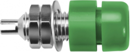 4 mm Buchse, Lötanschluss, Einbau-Ø 7.5 mm, grün, IBU 401 NI / GN
