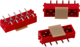 Stecker, 8-polig, RM 2.54 mm, gerade, rot, 690357280876