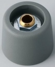 Drehknopf, 4 mm, Kunststoff, grau, Ø 20 mm, H 16 mm, A3120048