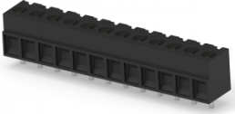 Leiterplattenklemme, 12-polig, RM 3.81 mm, 0,08-1,4 mm², 12 A, Käfigklemme, schwarz, 1-1776113-2