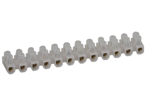 Anschlussklemme, 12-polig, 4,0 mm², weiß, Schraubanschluss, 3 A