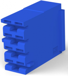 Buchsengehäuse, 4-polig, RM 5 mm, gerade, blau, 521206-1