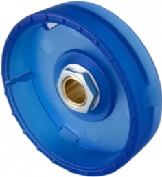 Drehknopf, 6 mm, Polycarbonat, blau, Ø 41 mm, H 14 mm, B8341066