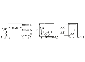 Cermet-Trimmpotentiometer, 14 Umdrehungen, 10 kΩ, 0.25 W, THT, oben, RJ-5EW-103-10K OHM