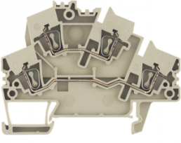 Mehrstock-Reihenklemme, Federzuganschluss, 0,5-2,5 mm², 24 A, 8 kV, dunkelbeige, 1790990000