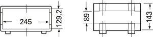 19 Zoll Tragegriffgehäuse, (B x H x T) 260 x 143 x 250 mm, ABS, weiß, A0234570