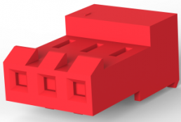 Buchsengehäuse, 3-polig, RM 3.96 mm, gerade, rot, 3-640428-3