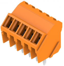 Leiterplattenklemme, 5-polig, RM 3.5 mm, 0,08-2,08 mm², 10 A, Schraubanschluss, orange, 1845230000