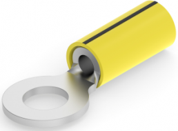 Isolierter Ringkabelschuh, 1,04-2,62 mm², AWG 16 bis 14, 3.68 mm, M6, gelb