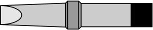 Lötspitze, Rundform, Ø 6.9 mm, (D x L) 3.2 x 33 mm, 370 °C, PT CC7
