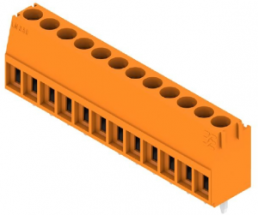 Leiterplattenklemme, 12-polig, RM 3.5 mm, 0,08-2,08 mm², 10 A, Schraubanschluss, orange, 1845110000