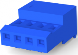 Buchsengehäuse, 4-polig, RM 2.54 mm, abgewinkelt, blau, 3-640442-4