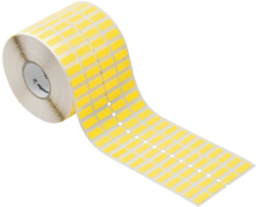 Baumwollgewebe Etikett, (L x B) 20 x 8 mm, gelb, Rolle mit 10000 Stk