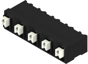 Leiterplattenklemme, 5-polig, RM 7.5 mm, 0,13-1,5 mm², 12 A, Federklemmanschluss, schwarz, 1869770000