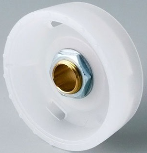 Drehknopf, 6.35 mm, Polycarbonat, transparent, Ø 33 mm, H 14 mm, B8333631